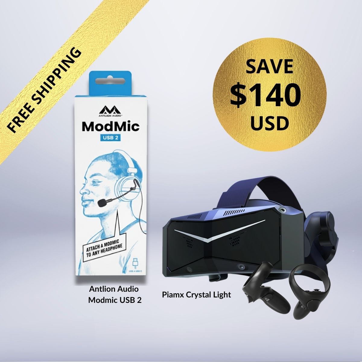 Purchase | Pimax Crystal Light + Free Premium VR Microphone Bundle