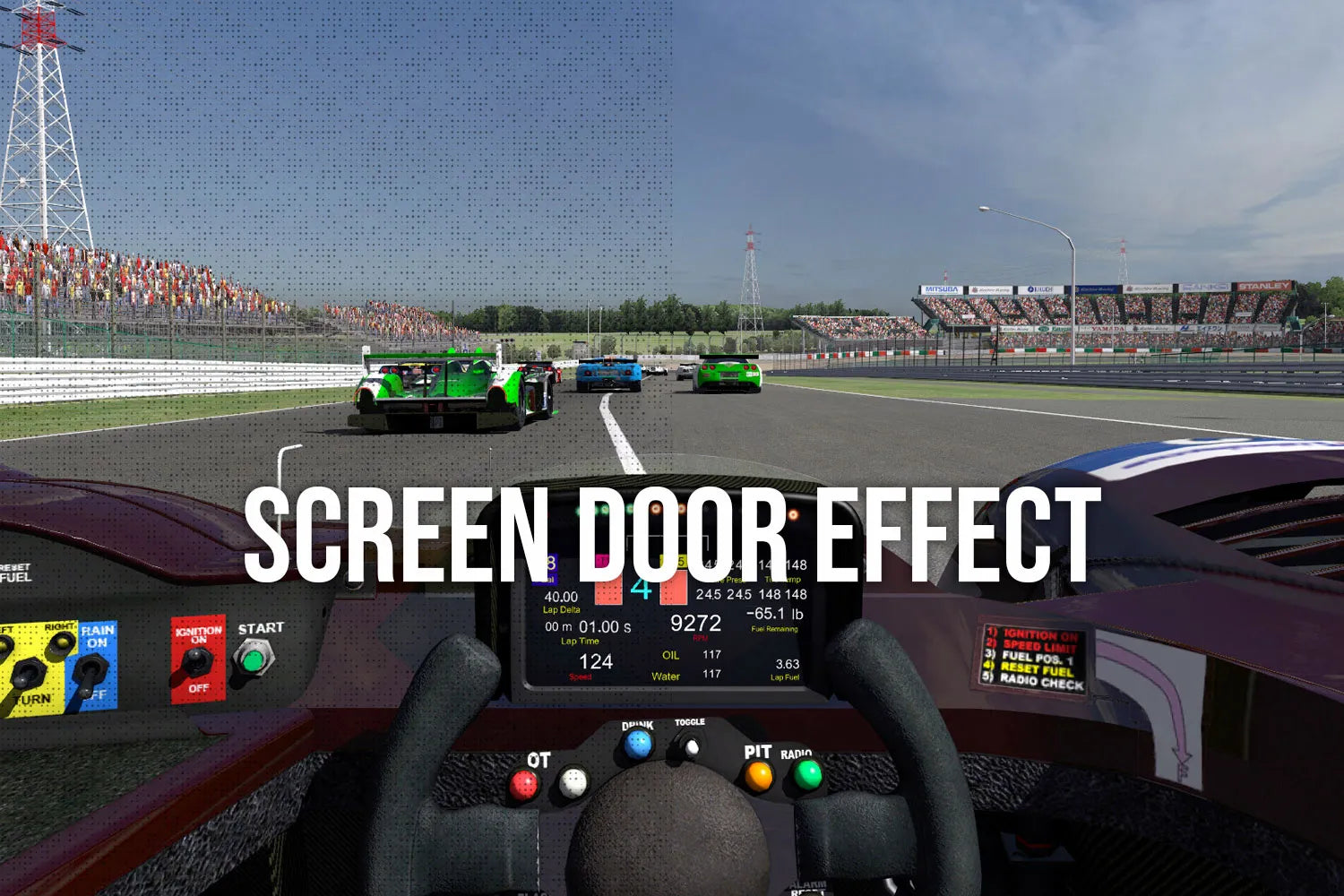 What is the screen door effect in VR?