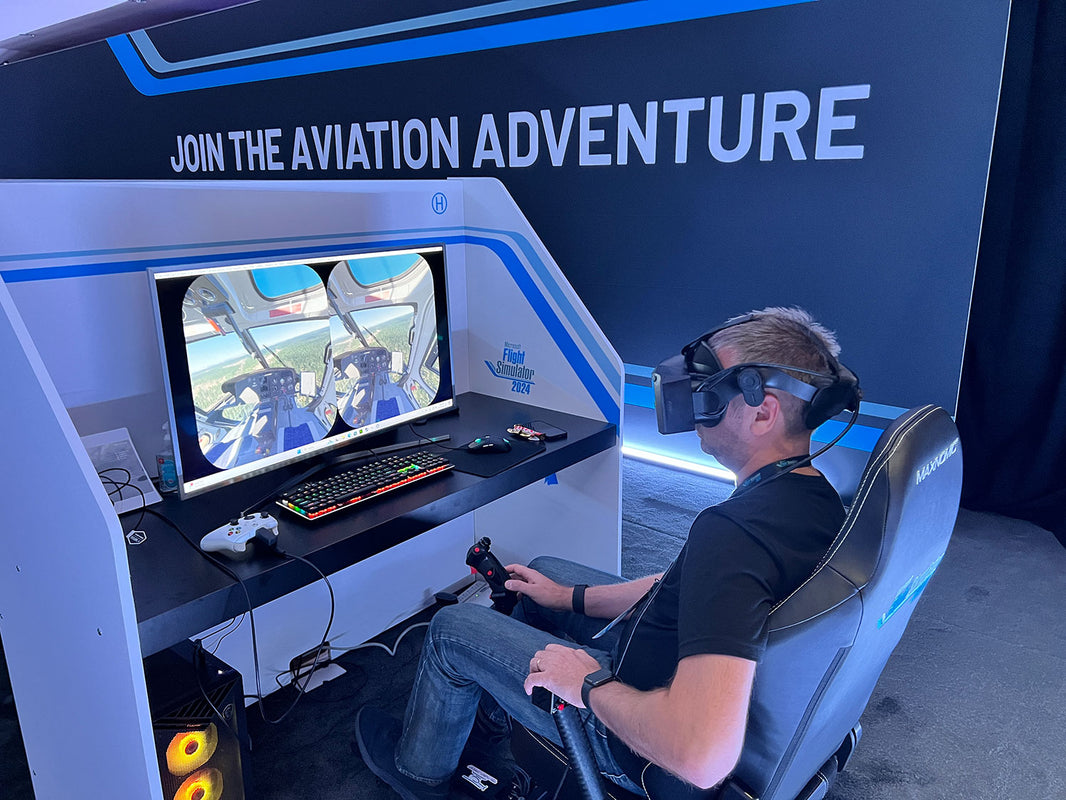 Pimax Crystal Light headset of choice at official MSFS2024 preview event