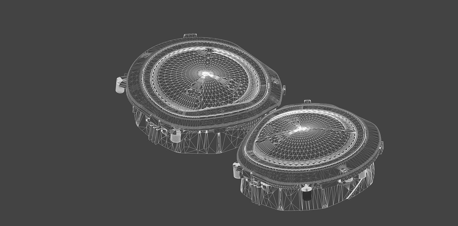 3D model of the Pimax Crystal Super 50 PPD lenses