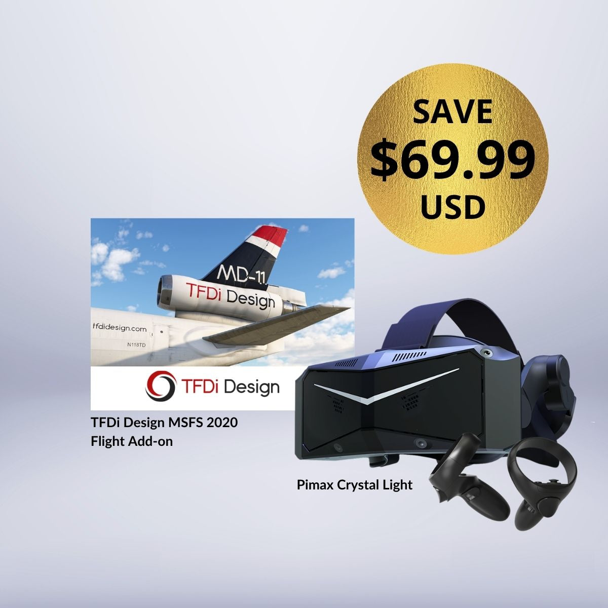 Pimax Crystal Light + Free Flight Add-on Bundle