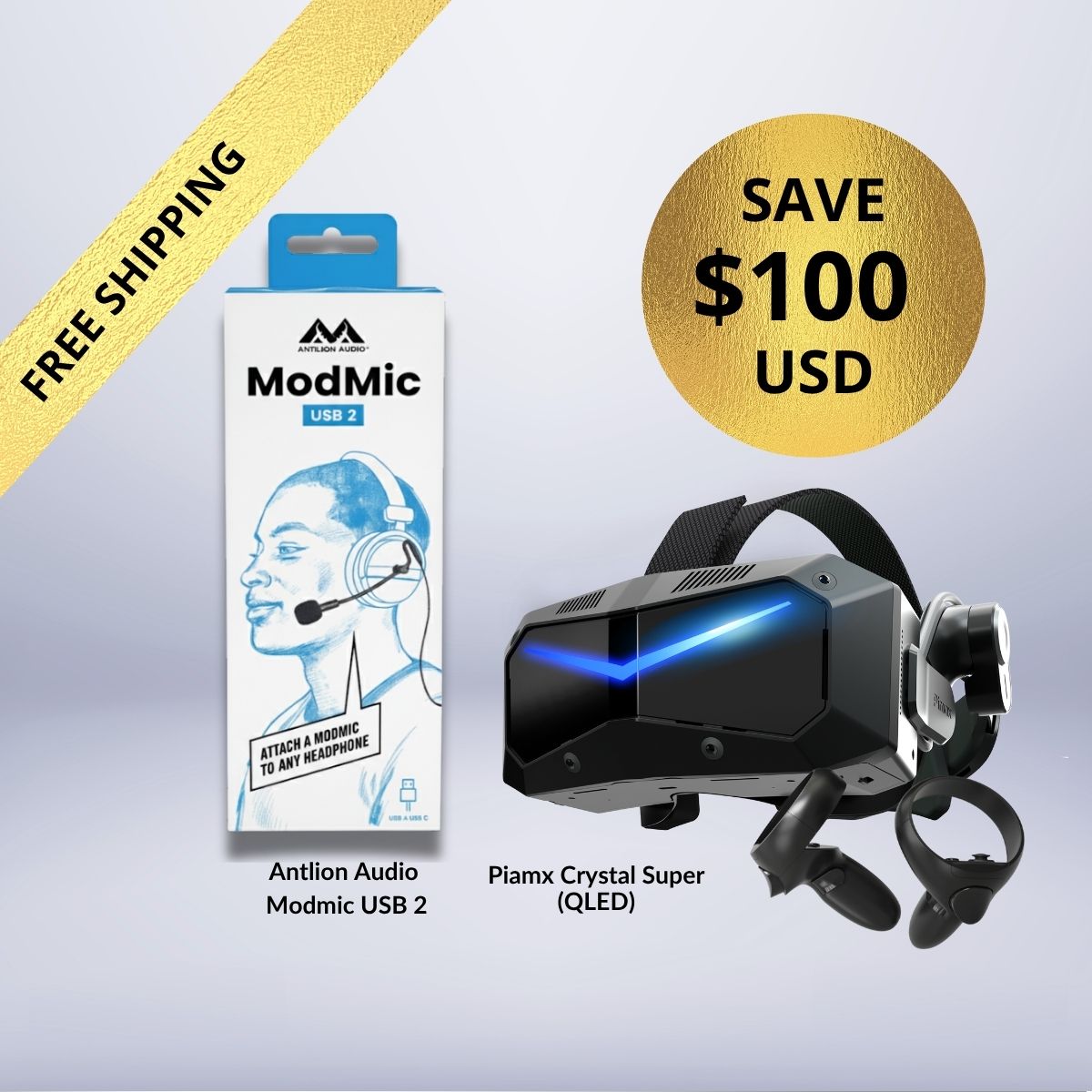 Pimax Crystal Super + Free Premium VR Microphone Bundle