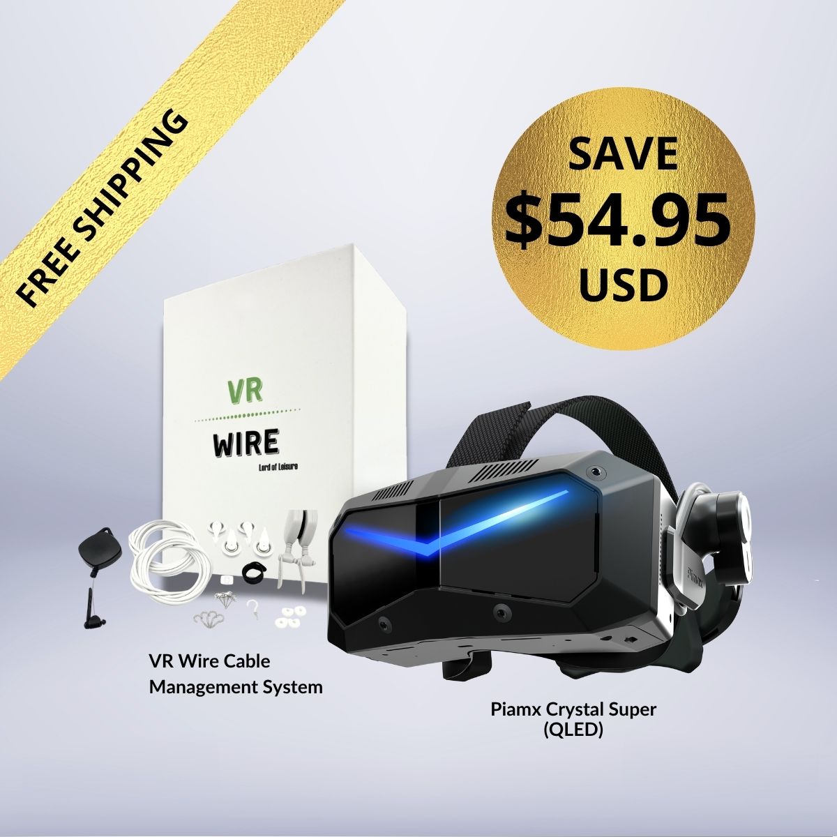 Pimax Crystal Super + Free VR Cable Management Bundle