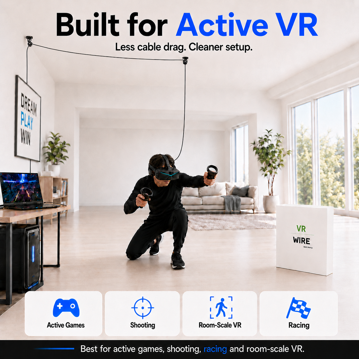 Pimax Crystal Light + Gratis VR-Kabelmanagement-Bundle 